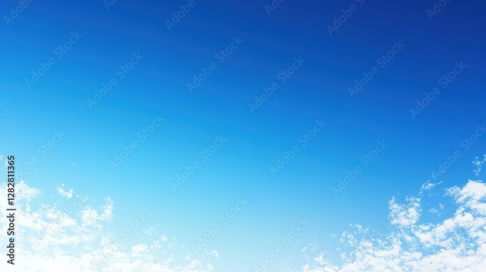 Clear blue sky, slight clouds, outdoor, background, design Clear blue sky, slight clouds, outdoor, background, design
