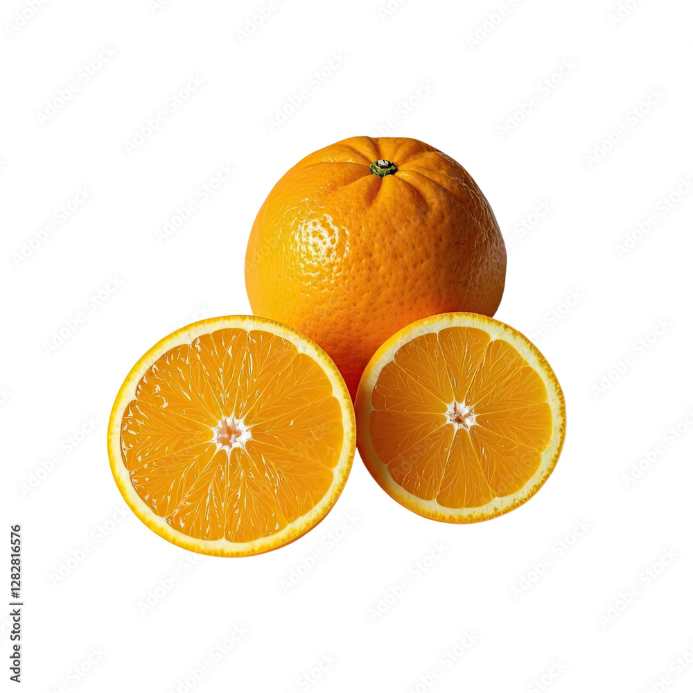 Fresh Oranges With Transparent Background, Generative AI Fresh Oranges With Transparent Background, Generative AI