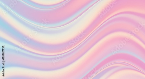 Pastel gradient background, soft flowing waves, ethereal abstract design, dreamy atmosphere, light blue and pink hues, gentle curves, minimalist composition, smooth transitions, delicate lines, soothi photo