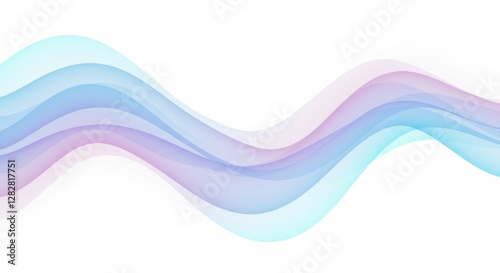 Pastel gradient background, soft flowing waves, ethereal abstract design, dreamy atmosphere, light blue and pink hues, gentle curves, minimalist composition, smooth transitions, delicate lines, soothi photo