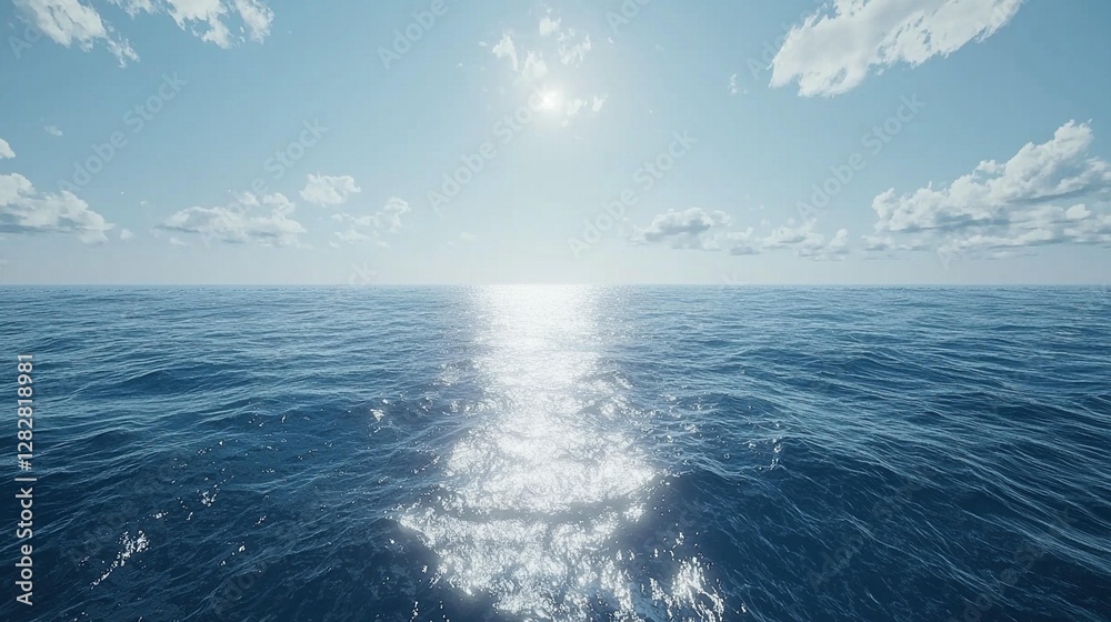 Fototapeta premium Ocean Sunlight: Serene Seascape