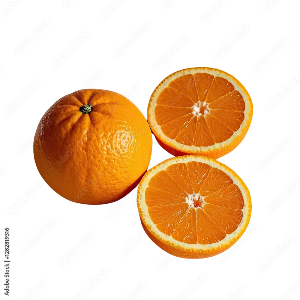 Fresh Oranges With Transparent Background, Generative AI Fresh Oranges With Transparent Background, Generative AI