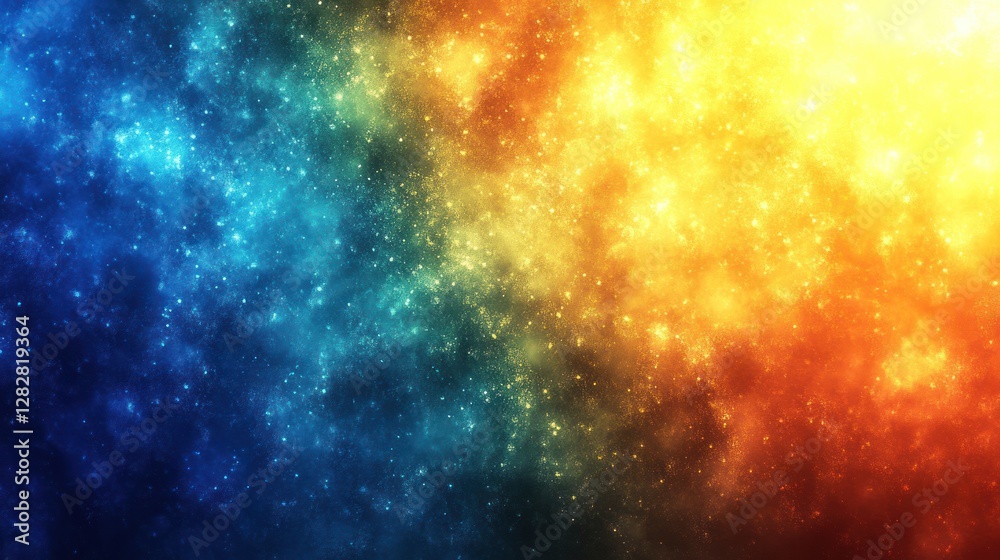 Cosmic nebula, fiery orange and cool blue, digital art, background Cosmic nebula, fiery orange and cool blue, digital art, background