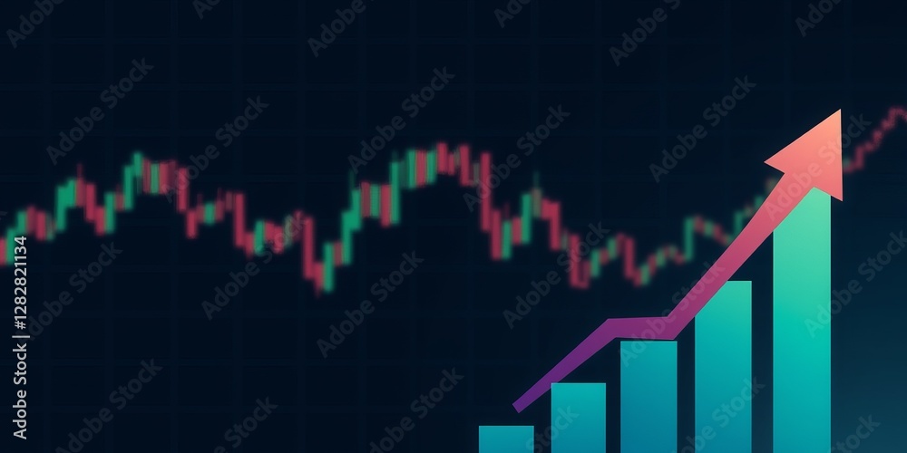 Dynamic Growth Chart Illustration Featuring Ascending Arrow Representing Success and Positive Trends Dynamic Growth Chart Illustration Featuring Ascending Arrow Representing Success and Positive Trends
