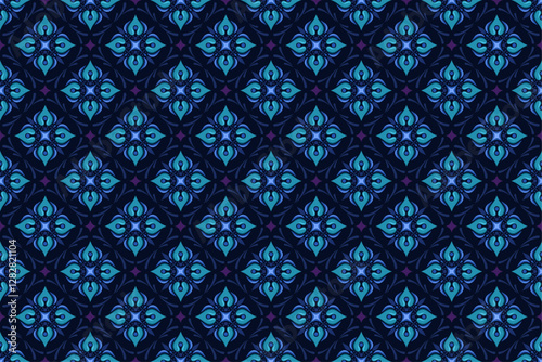 Blue Abstract Seamless Pattern