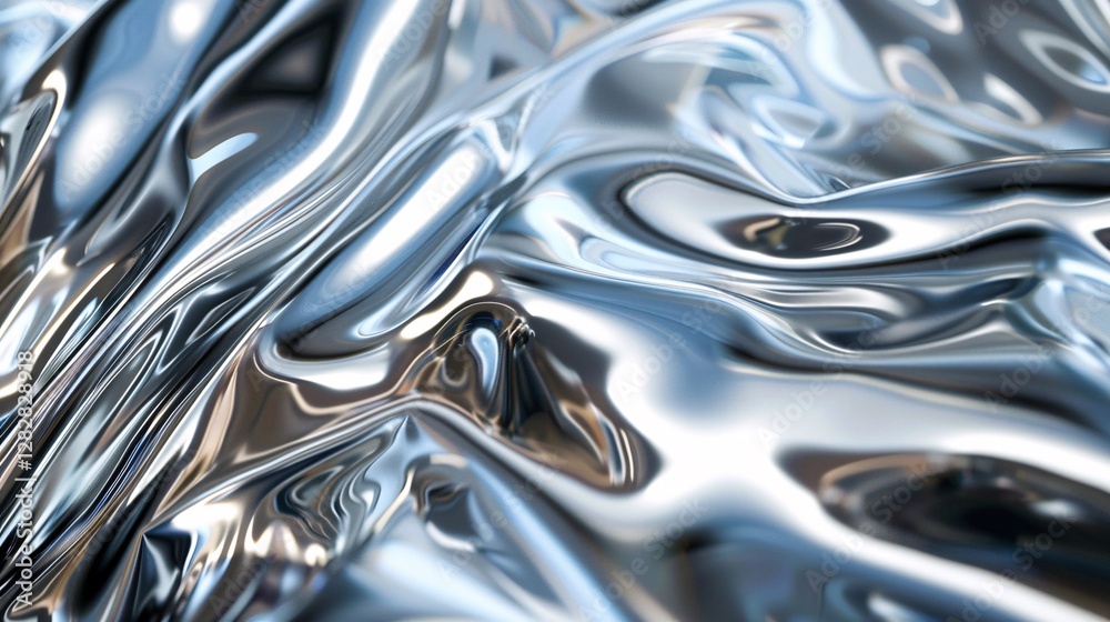 Abstract chrome texture with reflective elements Abstract chrome texture with reflective elements