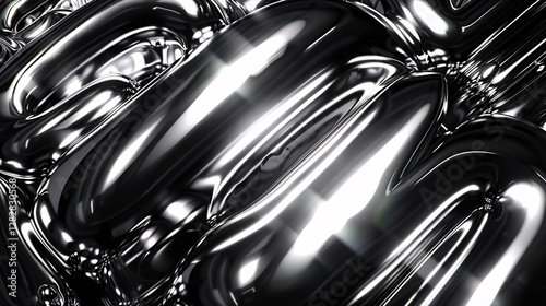 Chrome effect text with a metallic look