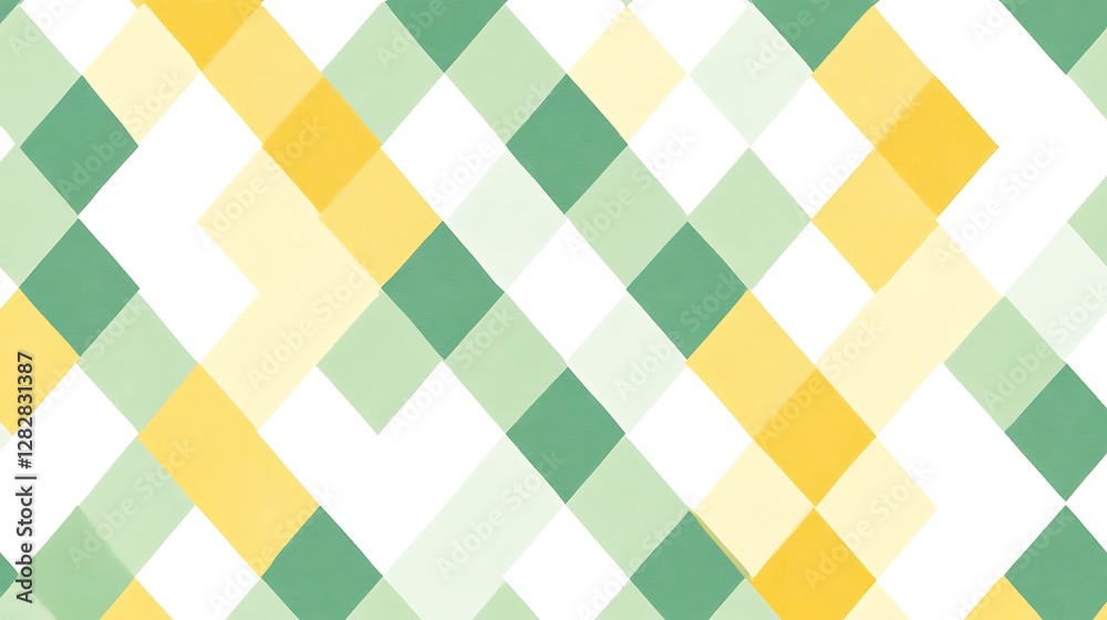Yellow and green gingham pattern seamless background, pastel colors, Yellow and green gingham pattern seamless background, pastel colors,