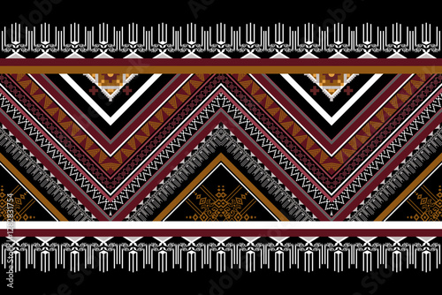 Geometric ethnic pattern seamless design for background ,Tribal geometric seamless patterns, ethnic design, hipster backdrop, wallpaper Background, Design curtain, carpet ,fabric ,textile