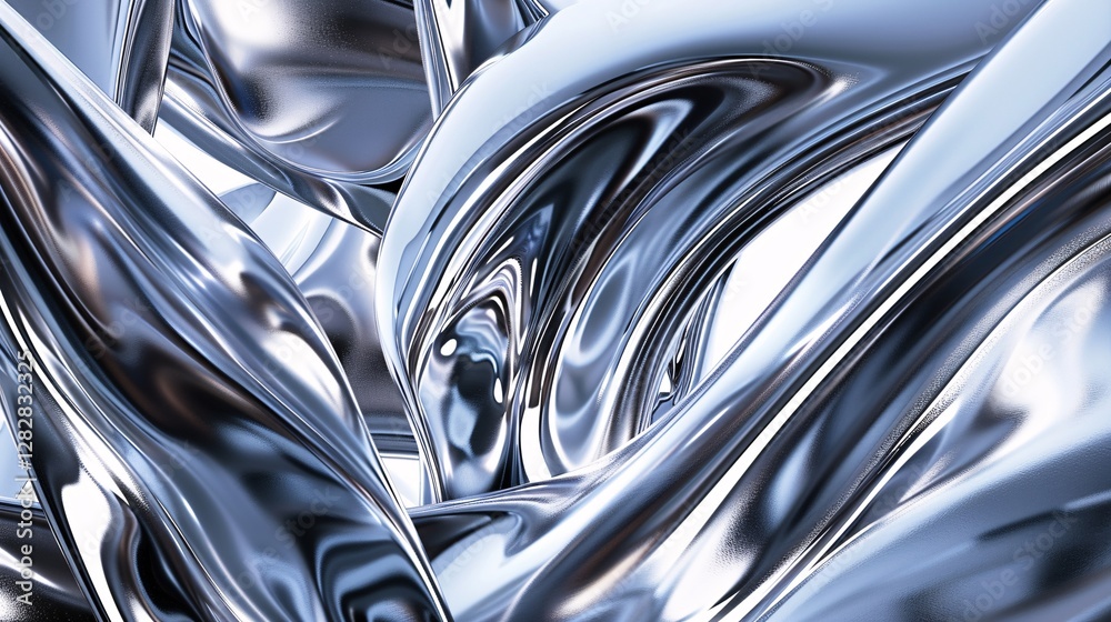 Chrome effect abstract design with dynamic forms Chrome effect abstract design with dynamic forms