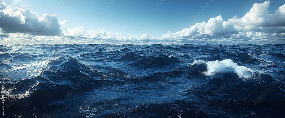 Vast Ocean With Powerful Waves And Dramatic Cloudscape Vast Ocean With Powerful Waves And Dramatic Cloudscape