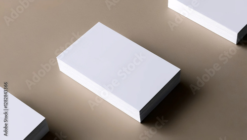 Minimalist White Business Cards Mockup