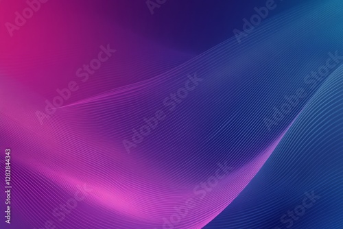Abstract technology background with a blue gradient and curved lines vector presentation design, in a flat style, a minimalistic background. Illustration of a futuristic background