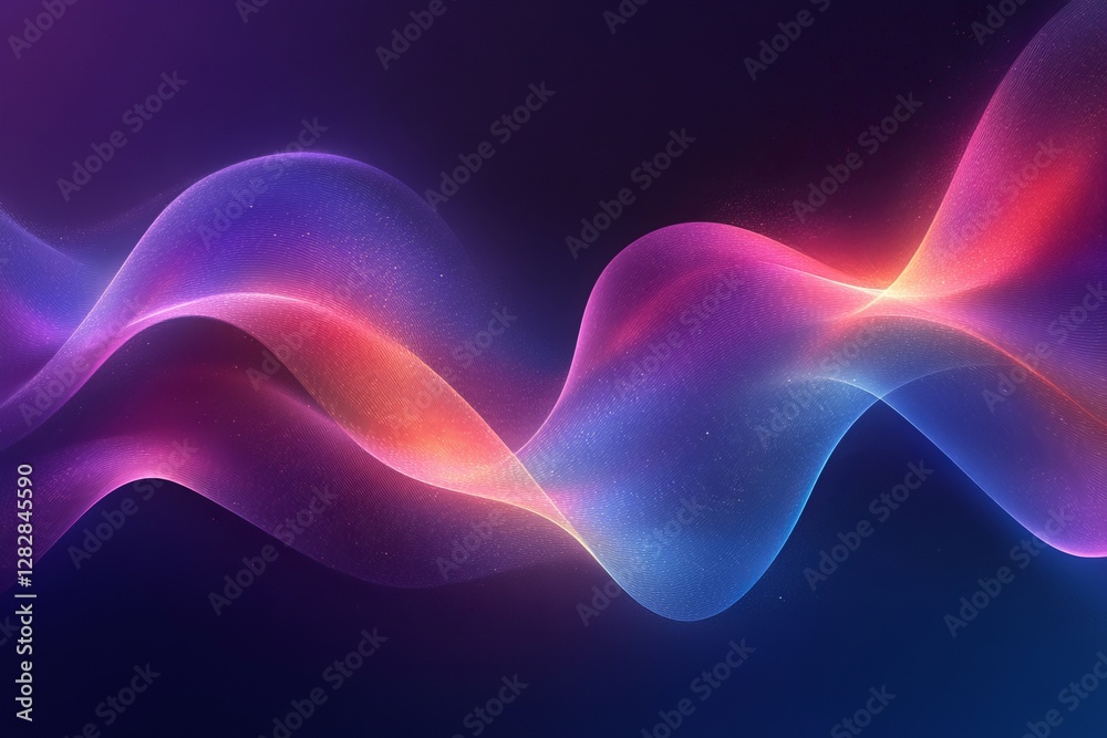 Obraz premium Abstract technology background with a blue gradient and curved lines vector presentation design, in a flat style, a minimalistic background. Illustration of a futuristic background