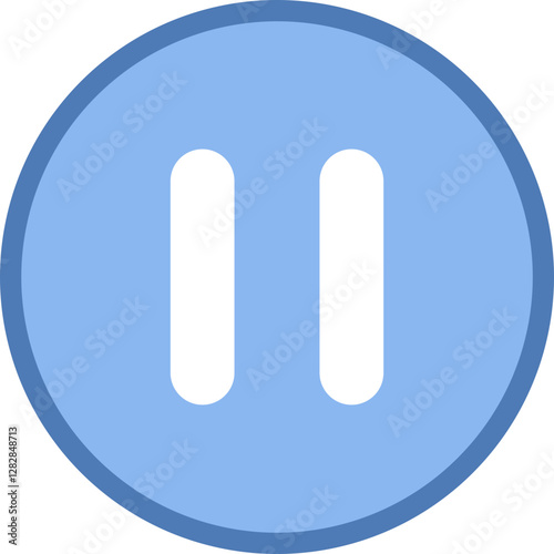 Pause button fill and outline icon