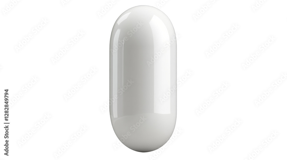 3d rendered illustration of a white pill capsule 3d rendered illustration of a white pill capsule
