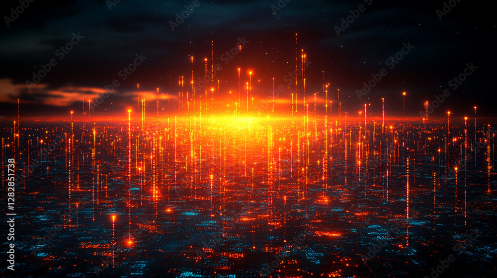 Fototapeta premium business and office statistics with financial reports, numbers, and data visualization. Symbolizing data analysis, sales growth, and future financial trends