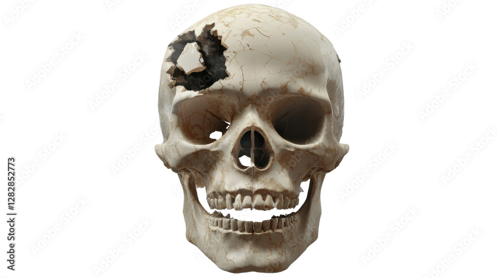 Fototapeta premium skull on black background