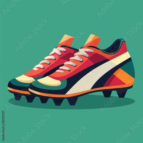 footballer boot vector