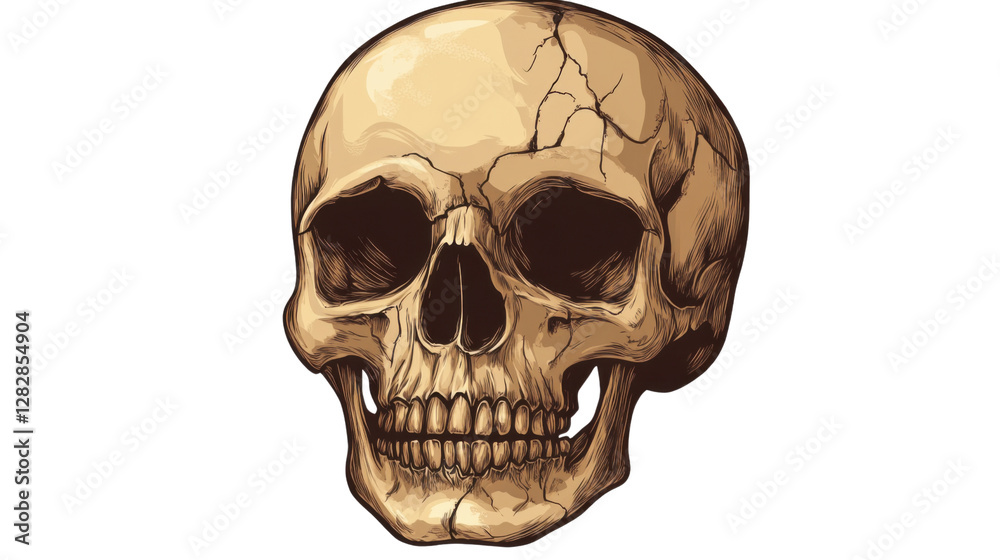 Fototapeta premium human skull isolated on white