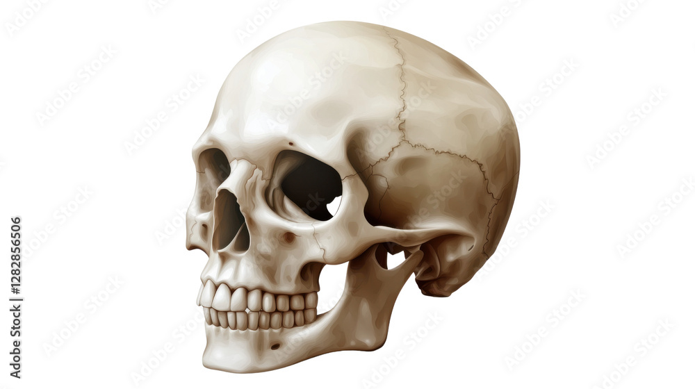 Fototapeta premium human skull isolated on white