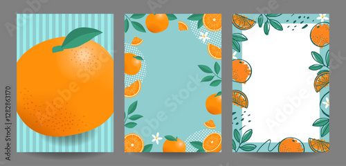 ミカンのフライヤーテンプレートセット_2_文字なし