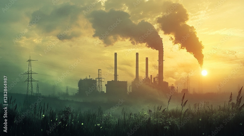 Fototapeta premium background of environment and ecology pollution concept