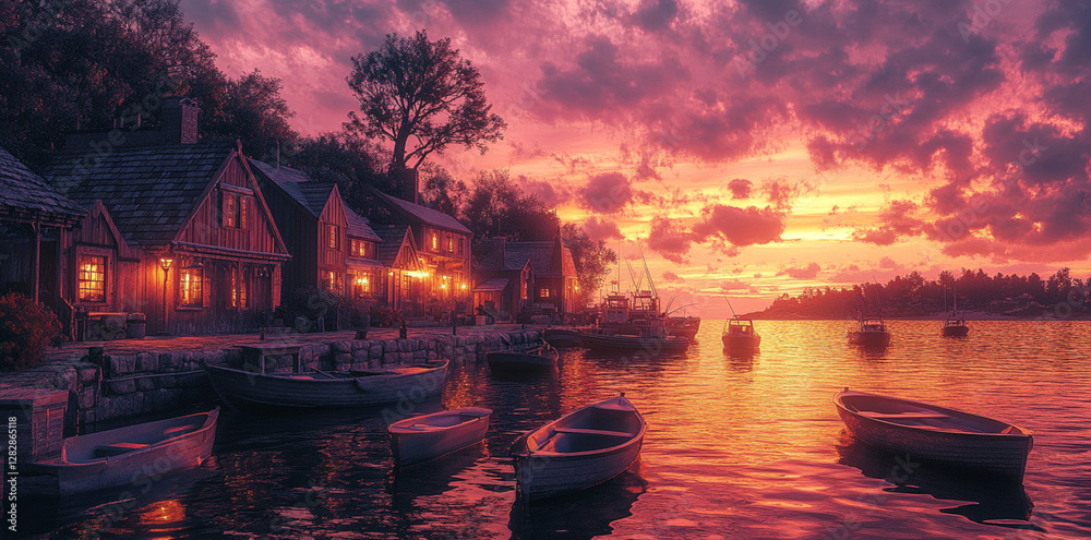 Fototapeta premium house on the lake