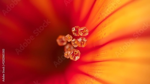 Photo Illustrating Simple Nature Elements A Detailed Macro Shot Of A Flower Petal With Pollen Grains.  Rich Colors, Intricate Details, Shallow Depth Of Fiel. photo