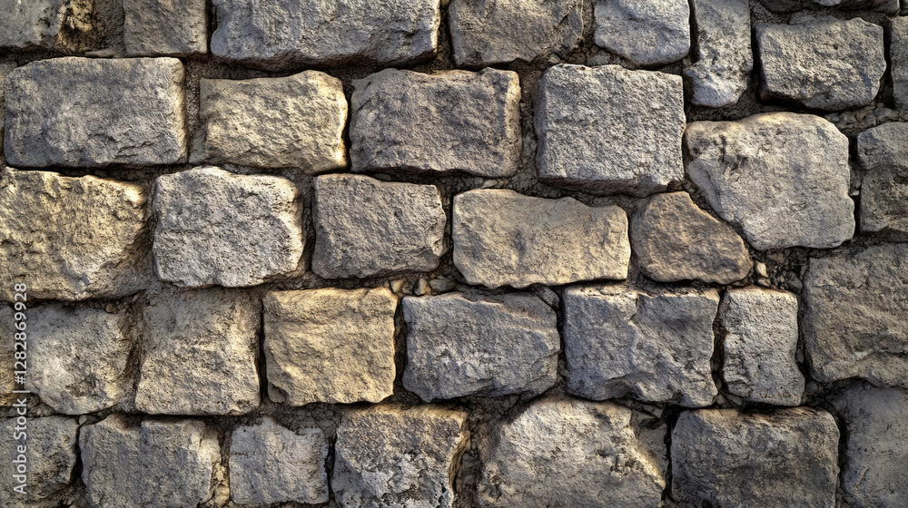 High-resolution cobblestone wall texture with a rough, uneven surface and subtle variations in tone. The seamless tiling makes it suitable for backgrounds, gaming assets, and architectural renderings. High-resolution cobblestone wall texture with a rough, uneven surface and subtle variations in tone. The seamless tiling makes it suitable for backgrounds, gaming assets, and architectural renderings.