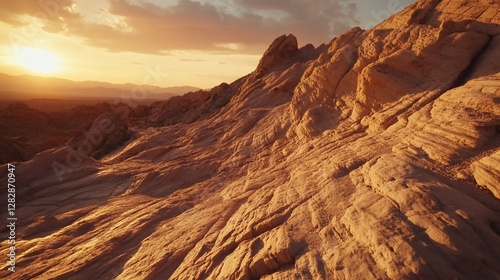 Golden Hour in the Valley of Fire: A Sunset Panorama