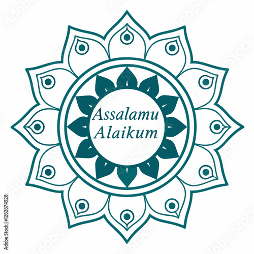 Islamic Greeting Icon – Assalamu Alaikum Symbol Vector
