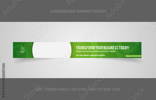 Wallpaper Mural leaderboard 728x90 template banner design with abstract background for promotion website social media  Torontodigital.ca