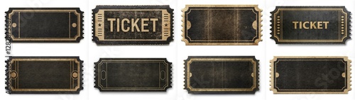 A collection of vintage tickets with the word 