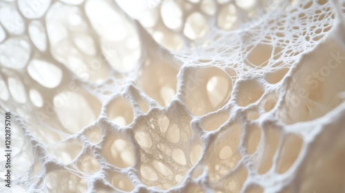 Abstract close-up view of porous, bone-like structure