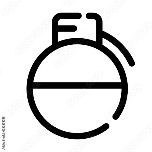 Grenade Broken Line Icon Vector
