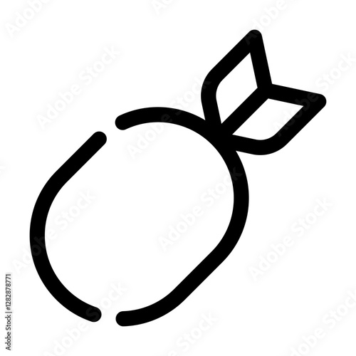 Missile Broken Line Icon Vector