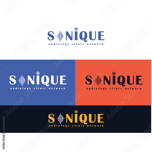 Sonique Design Logo and Branding Design for 'Sonique' Audiology Clinic Network Super rear design. This design used personal or business purpase. 