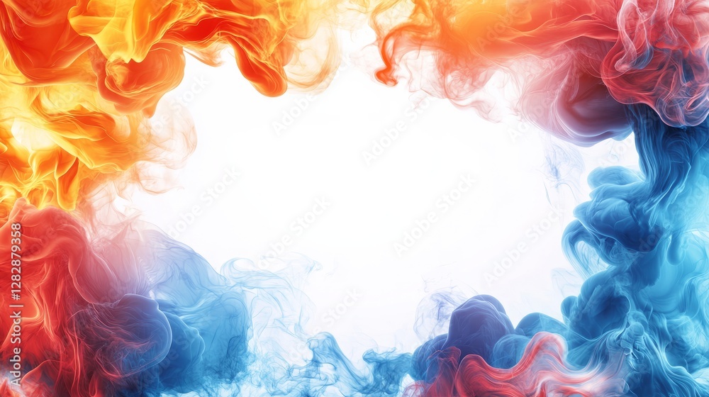 Cartoon fire border with blazing flames, dynamic and hot, vibrant colors, fiery frame design isolated on white Cartoon fire border with blazing flames, dynamic and hot, vibrant colors, fiery frame design isolated on white