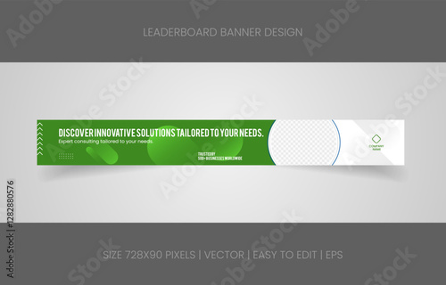 Wallpaper Mural leaderboard 728x90 template banner design with abstract background for promotion website social media  Torontodigital.ca