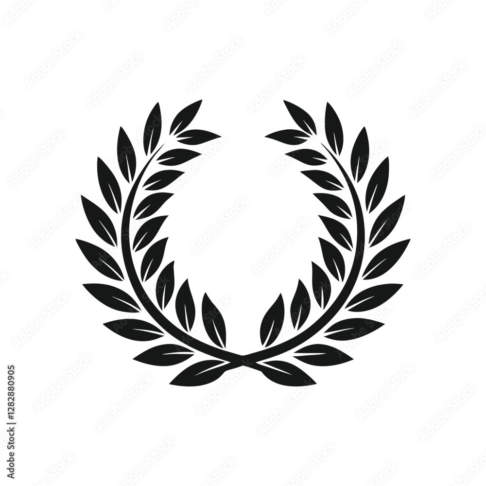 Laurel wreath silhouette vector featuring detailed classic leaf pattern perfect for designing achievement awards event badges and victory celebrations
Laurel wreath silhouette vector featuring detailed classic leaf pattern perfect for designing achievement awards event badges and victory celebrations