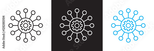 Update, upgrade, progress bar and install concept  icon.  isolated on white and black background.  Vector illustration. EPS 10