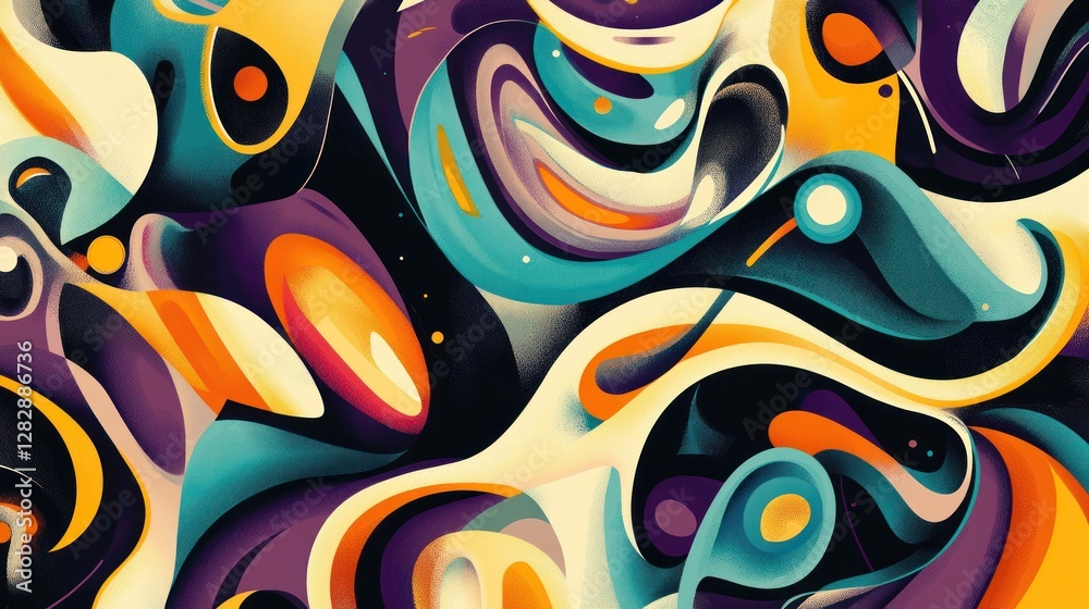 Fototapeta premium Abstract colorful liquid flow pattern background design