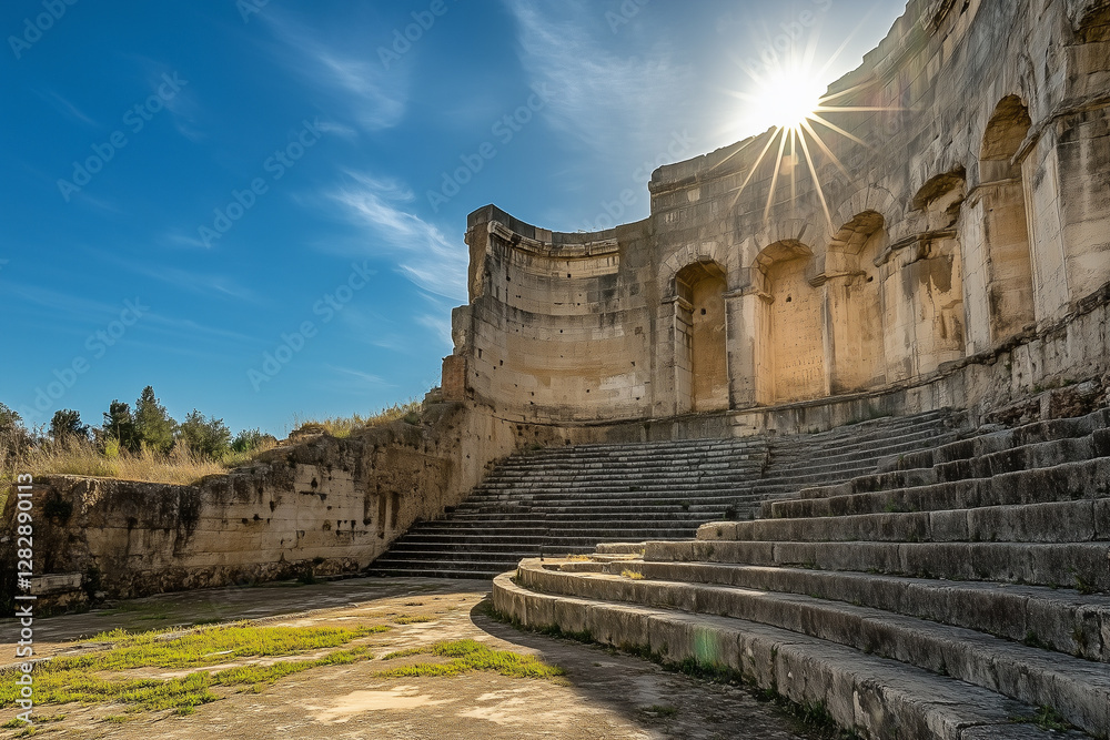 Fototapeta premium ancient theater where Roman emperors enjoyed entertainment