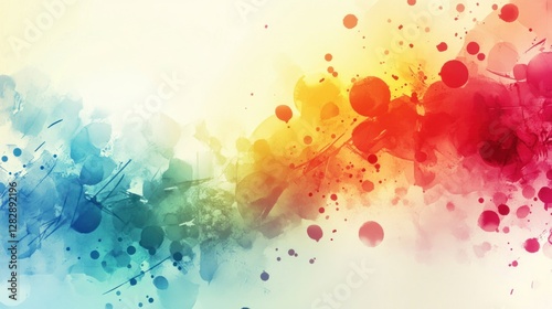 Abstract colorful watercolor splashes background