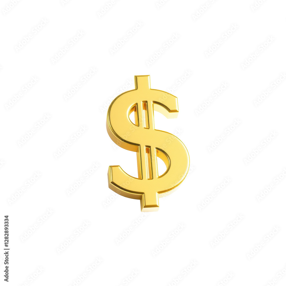 Golden Dollar Sign Symbol for Wealth and Financial Success Concept Golden Dollar Sign Symbol for Wealth and Financial Success Concept