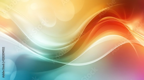 Abstract colorful wavy design background with soft lighting