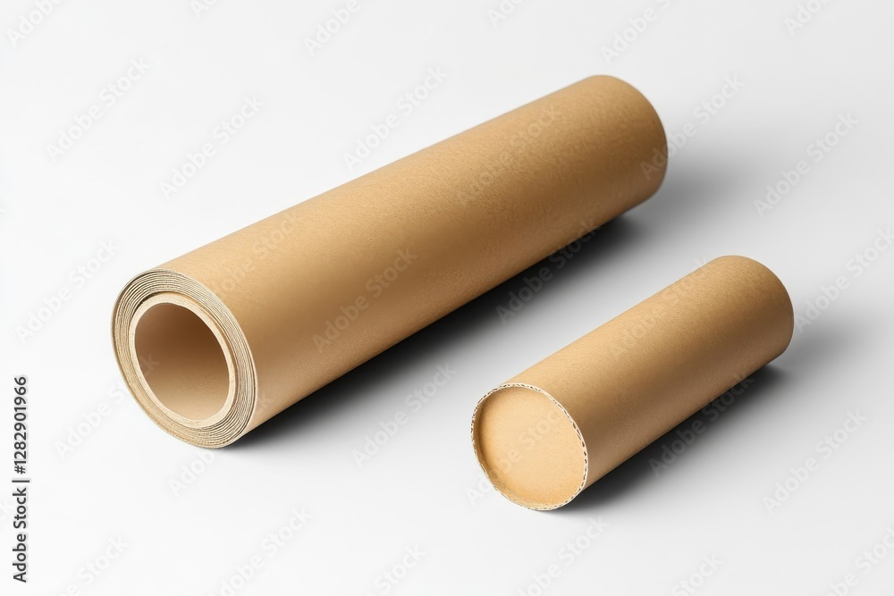 Cardboard Tubes Rolled Packaging Material Displayed Cardboard Tubes Rolled Packaging Material Displayed