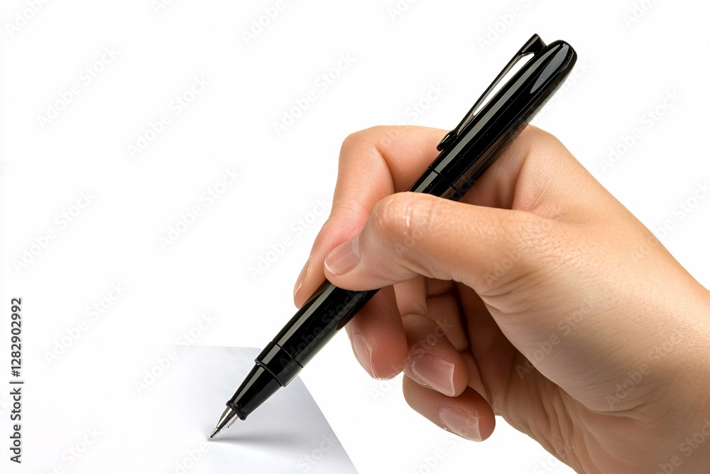 A hand grips a pencil, sketching ideas on paper, highlighting creativity and precision against a white backdrop. A hand grips a pencil, sketching ideas on paper, highlighting creativity and precision against a white backdrop.