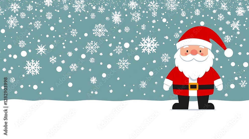 Cheerful Santa Claus in a Winter Wonderland Cheerful Santa Claus in a Winter Wonderland
